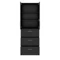 PRO Armoire à dossiers suspendus | 6 OH, 800 x 2250 mm, corps collé, avec porte, noir  - 3 Thumbnail Image