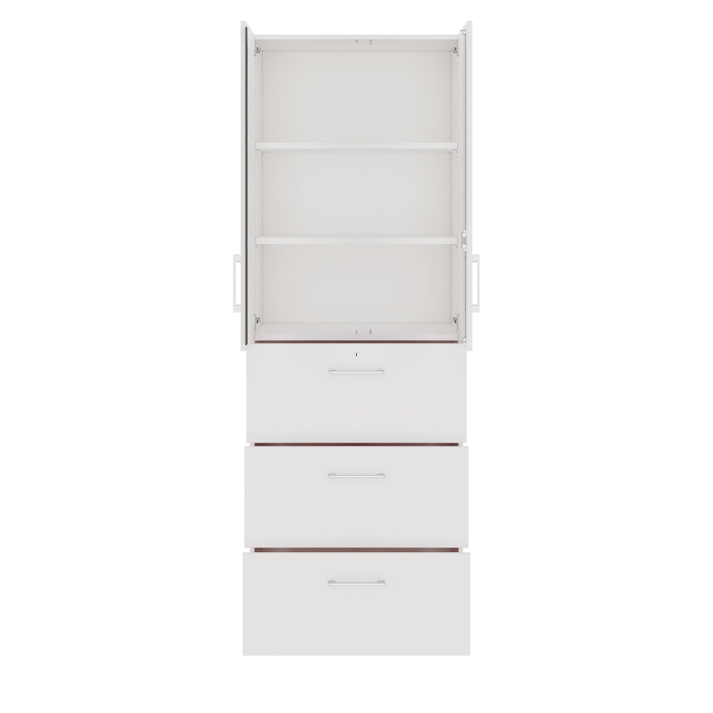 PRO Topping register cabinet | 6 Oh, 800 x 2250 mm, glued corpus, with door, white