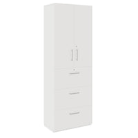 PRO Topping register cabinet | 6 Oh, 800 x 2250 mm, glued corpus, with door, white
