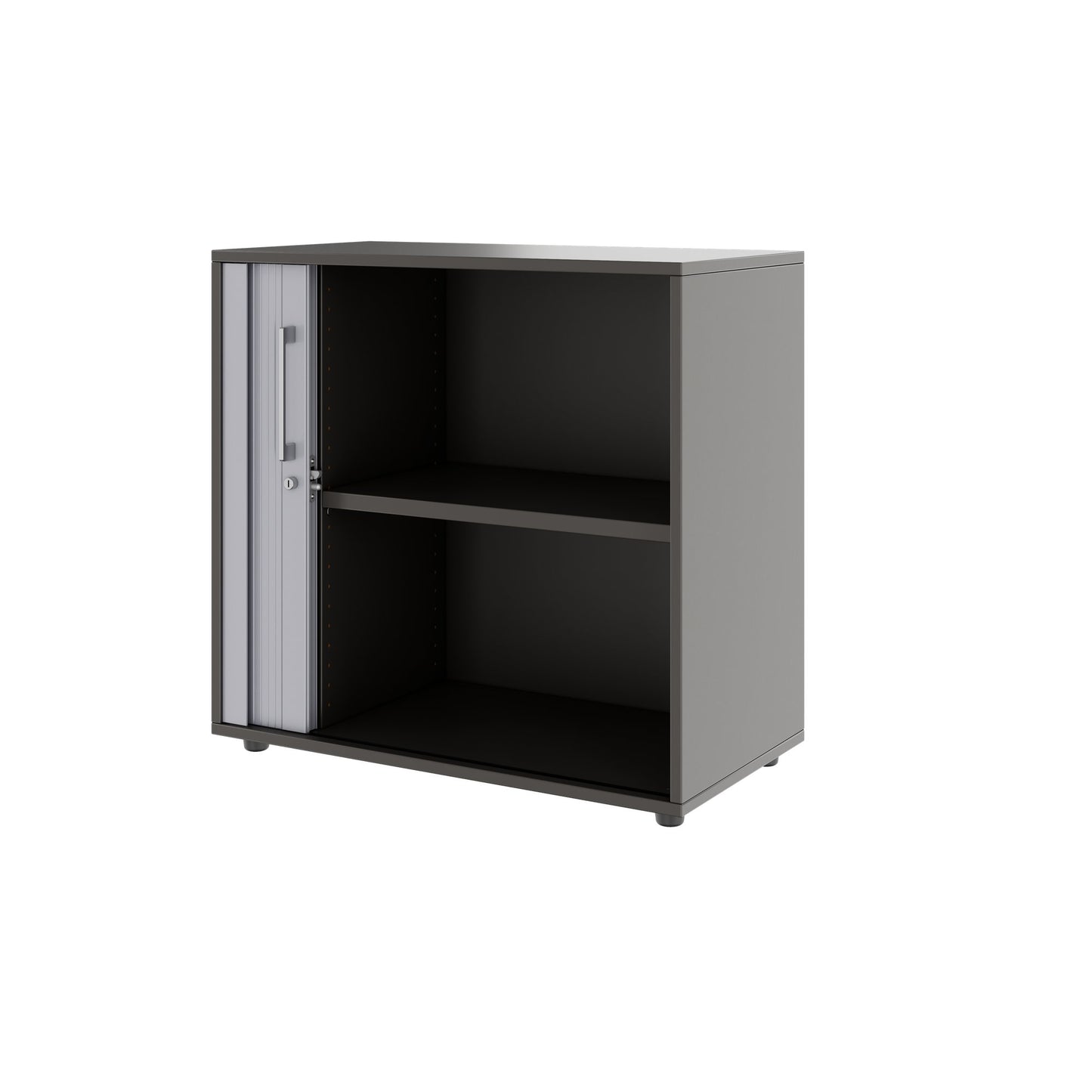 PRO Cabinetto del negozio querroll | 2 OH, 800 - 1600 x 770 mm, corpus incollato, grafite