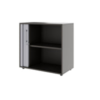 PRO Cabinetto del negozio querroll | 2 OH, 800 - 1600 x 770 mm, corpus incollato, grafite