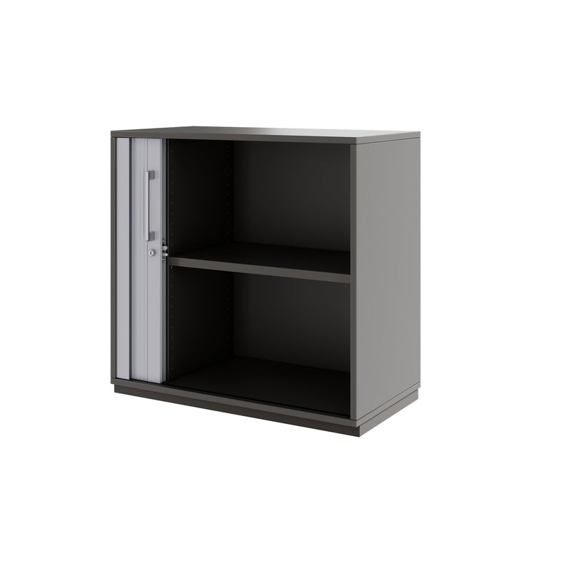 PRO Querrollladenschrank | 2 OH, 800 - 1600 x 770 mm, verleimter Korpus, Graphit - 4 Main Image