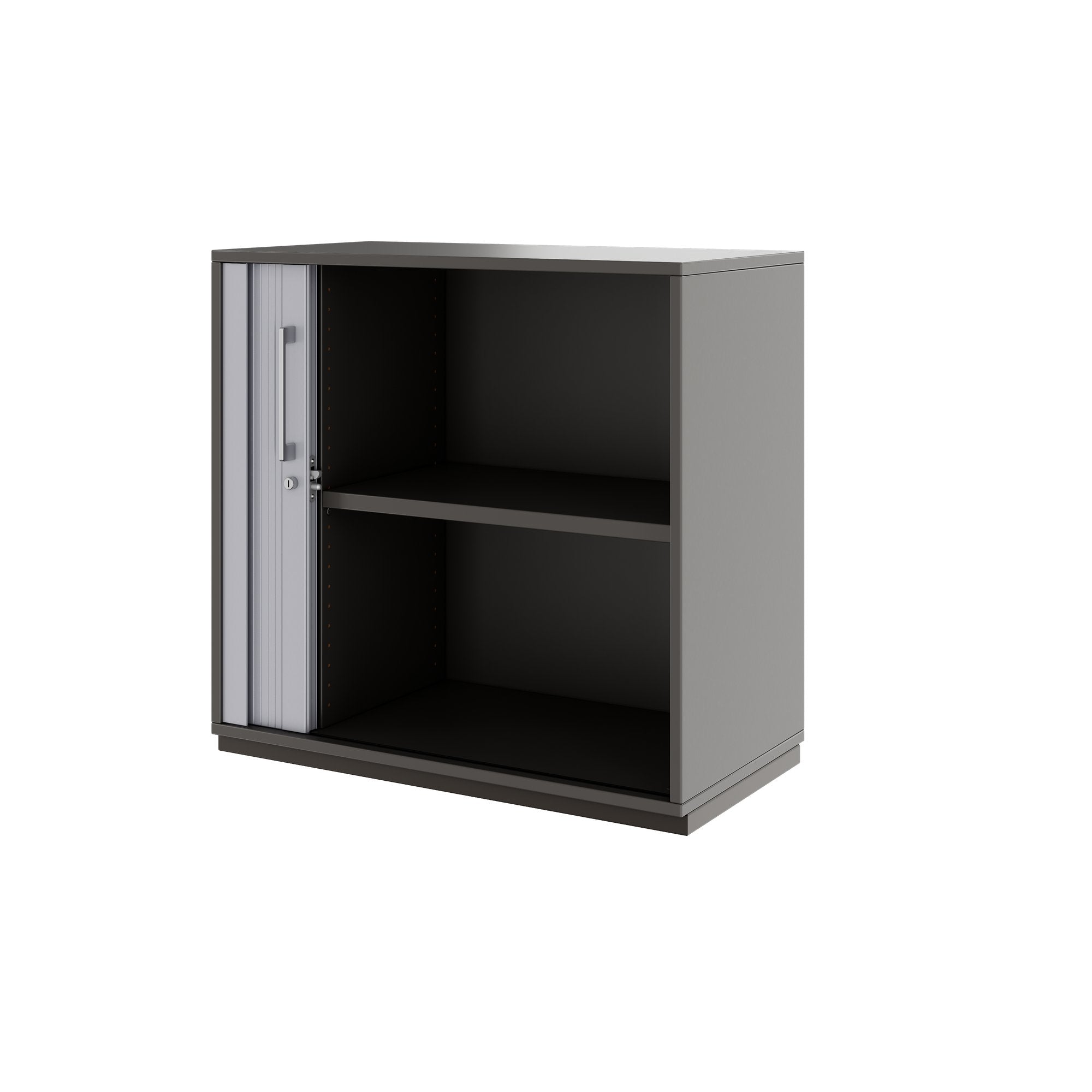 PRO Cabinetto del negozio querroll | 2 OH, 800 - 1600 x 770 mm, corpus incollato, grafite