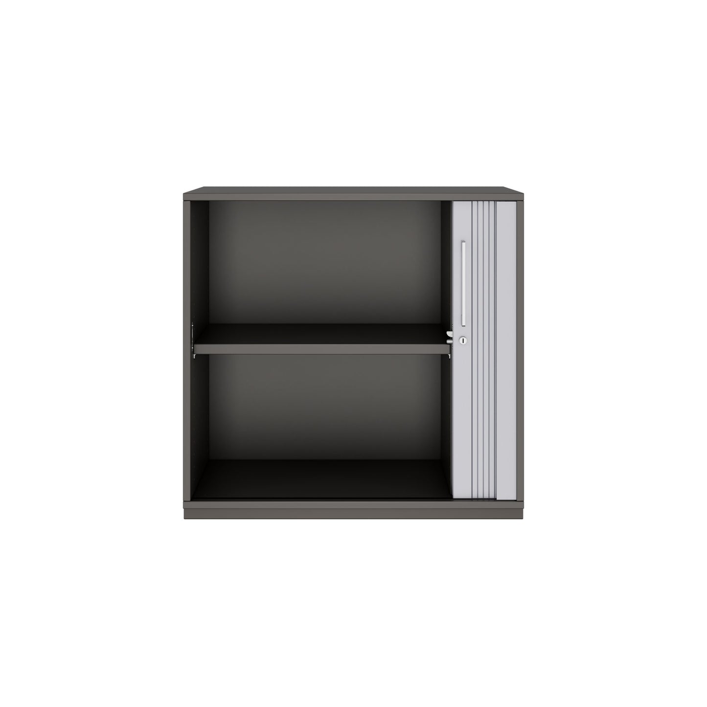 PRO Cabinetto del negozio querroll | 2 OH, 800 - 1600 x 770 mm, corpus incollato, grafite
