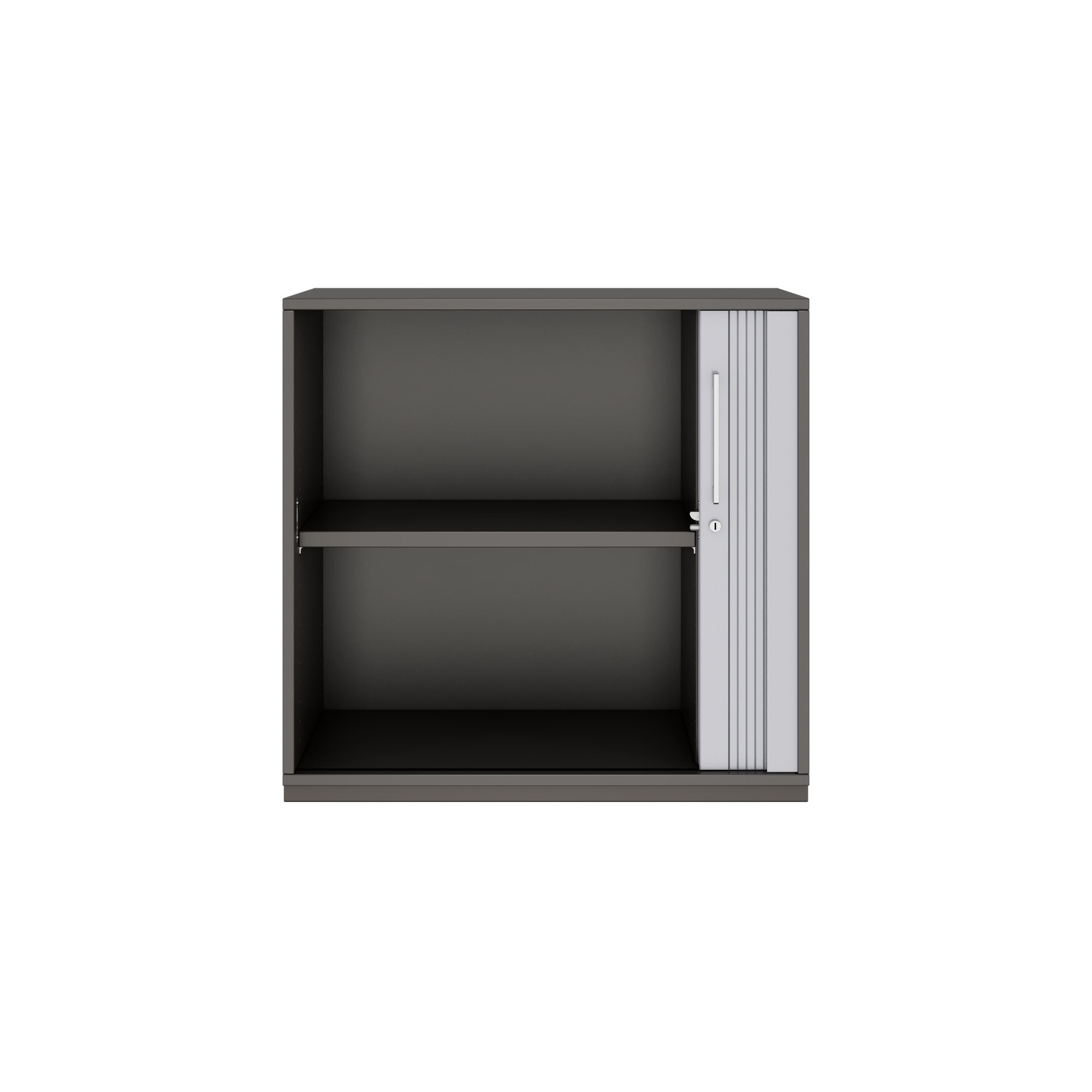 PRO Cabinetto del negozio querroll | 2 OH, 800 - 1600 x 770 mm, corpus incollato, grafite
