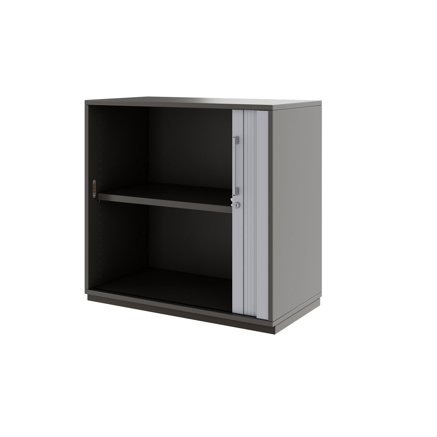 PRO Cabinetto del negozio querroll | 2 OH, 800 - 1600 x 770 mm, corpus incollato, grafite