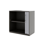 PRO Cabinetto del negozio querroll | 2 OH, 800 - 1600 x 770 mm, corpus incollato, grafite
