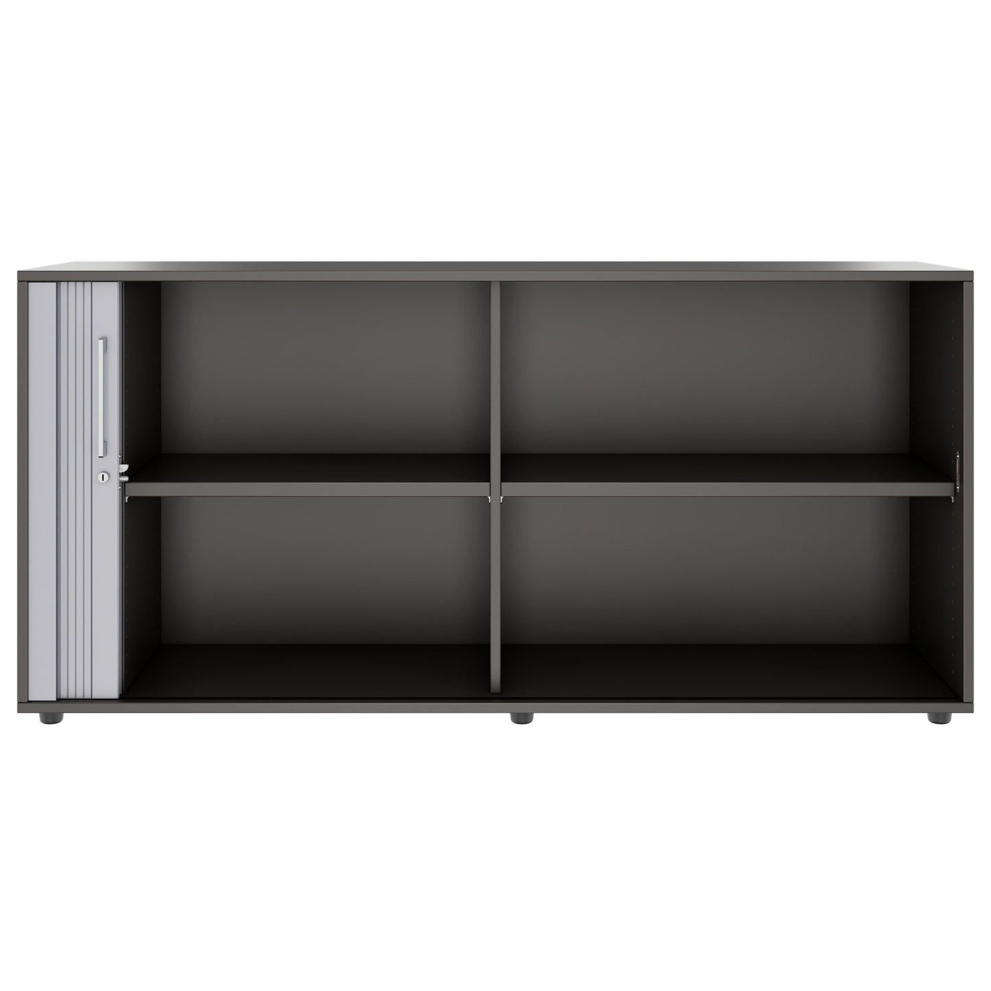 PRO Cabinetto del negozio querroll | 2 OH, 800 - 1600 x 770 mm, corpus incollato, grafite