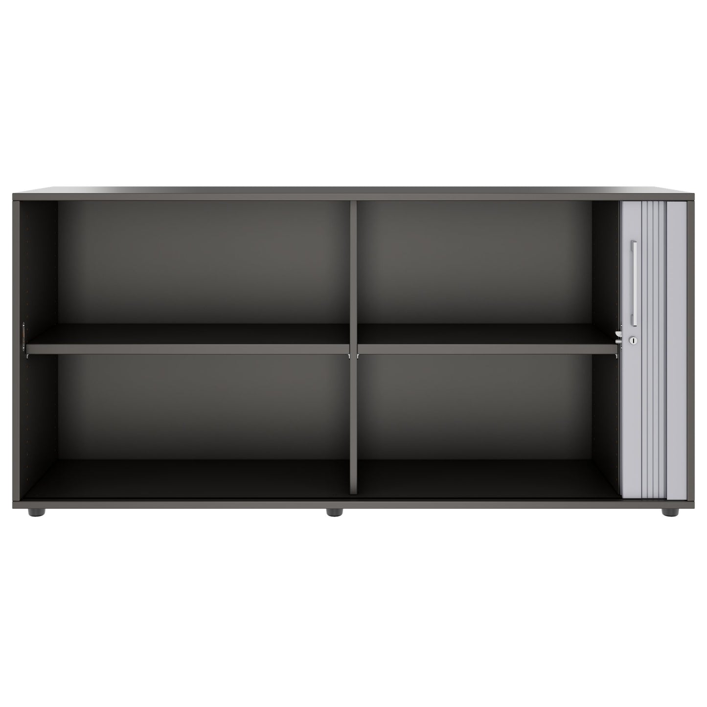 PRO Cabinetto del negozio querroll | 2 OH, 800 - 1600 x 770 mm, corpus incollato, grafite