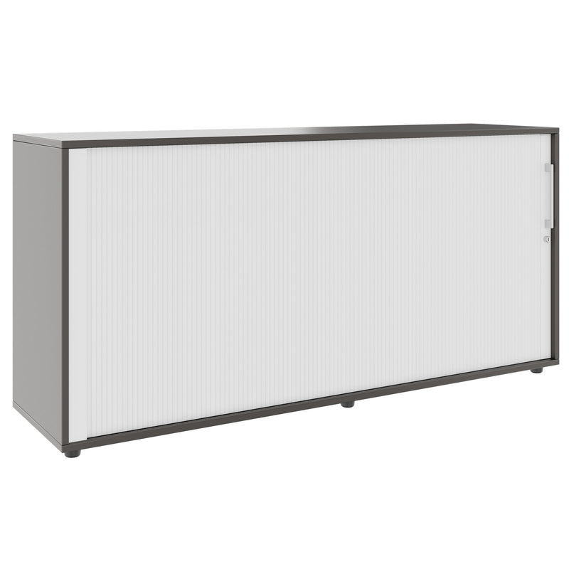 PRO Querrollladenschrank | 2 OH, 800 - 1600 x 770 mm, verleimter Korpus, Graphit - 1 Main Image