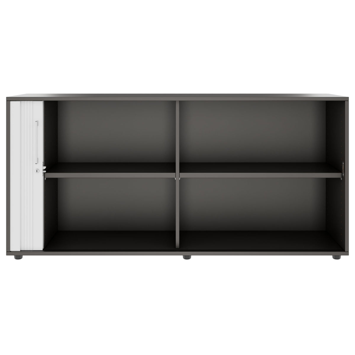 PRO Querrollladenschrank | 2 OH, 800 - 1600 x 770 mm, verleimter Korpus, Graphit - 3 Lightbox Main Image