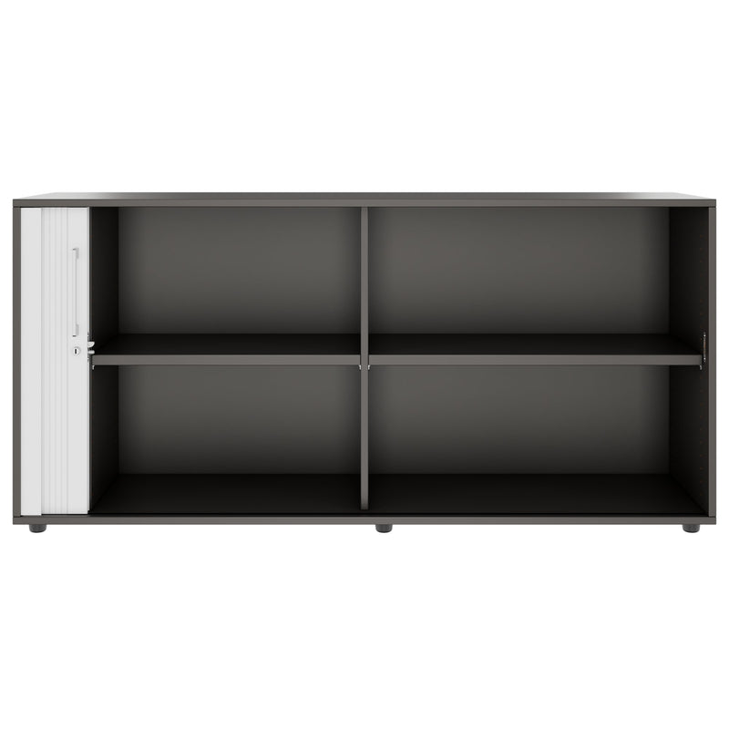 PRO Querrollladenschrank | 2 OH, 800 - 1600 x 770 mm, verleimter Korpus, Graphit - 3 Main Image