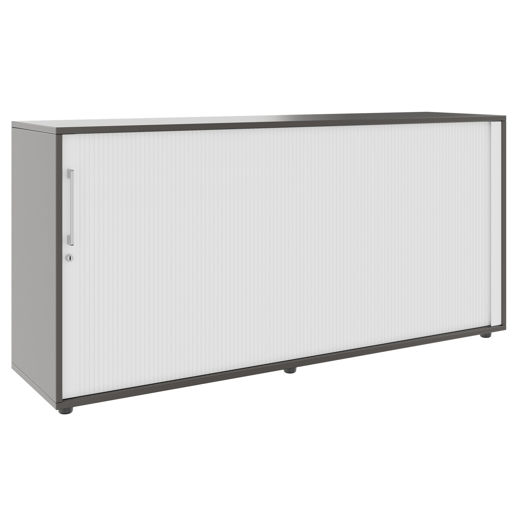 PRO Cabinetto del negozio querroll | 2 OH, 800 - 1600 x 770 mm, corpus incollato, grafite