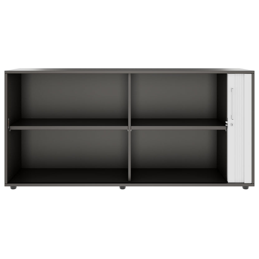 PRO Cabinetto del negozio querroll | 2 OH, 800 - 1600 x 770 mm, corpus incollato, grafite