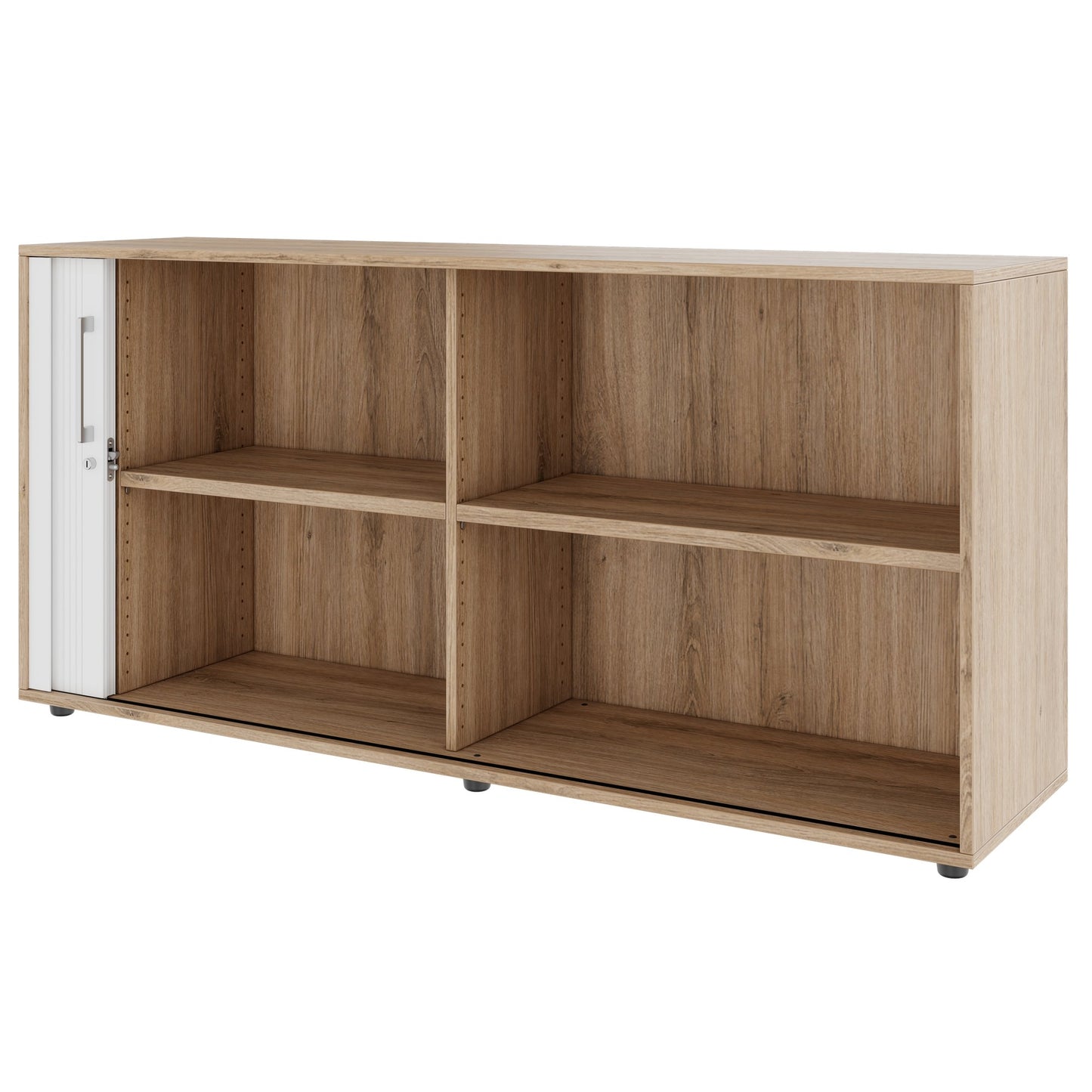 PRO Cabinetto del negozio querroll | 2 OH, 800 - 1600 x 770 mm, corpus incollato, area naturale