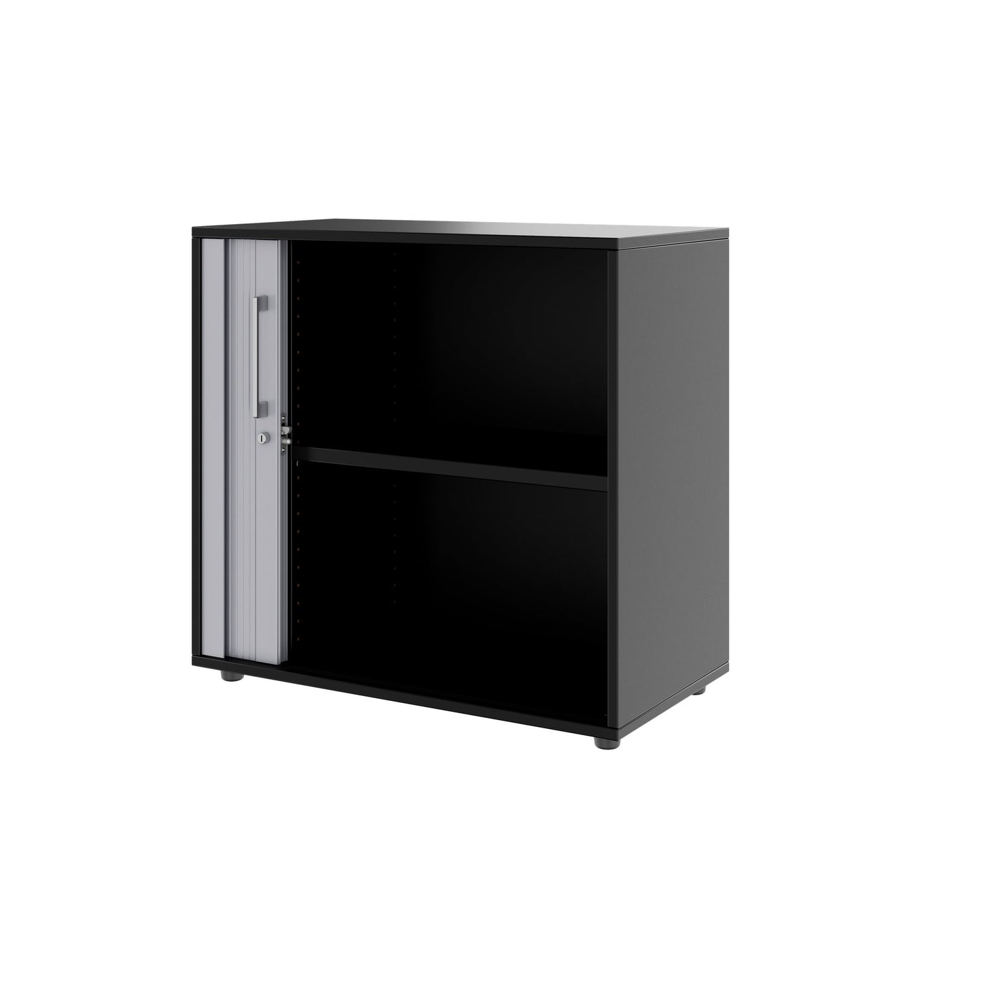 PRO Querrollladenschrank | 2 OH, 800 - 1600 x 770 mm, verleimter Korpus, Schwarz