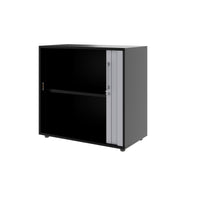 PRO Querrollladenschrank | 2 OH, 800 - 1600 x 770 mm, verleimter Korpus, Schwarz