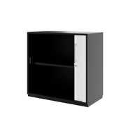 PRO Querrollladenschrank | 2 OH, 800 - 1600 x 770 mm, verleimter Korpus, Schwarz