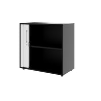 PRO Querrollladenschrank | 2 OH, 800 - 1600 x 770 mm, verleimter Korpus, Schwarz