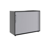 PRO Querrollladenschrank | 2 OH, 800 - 1600 x 770 mm, verleimter Korpus, Schwarz