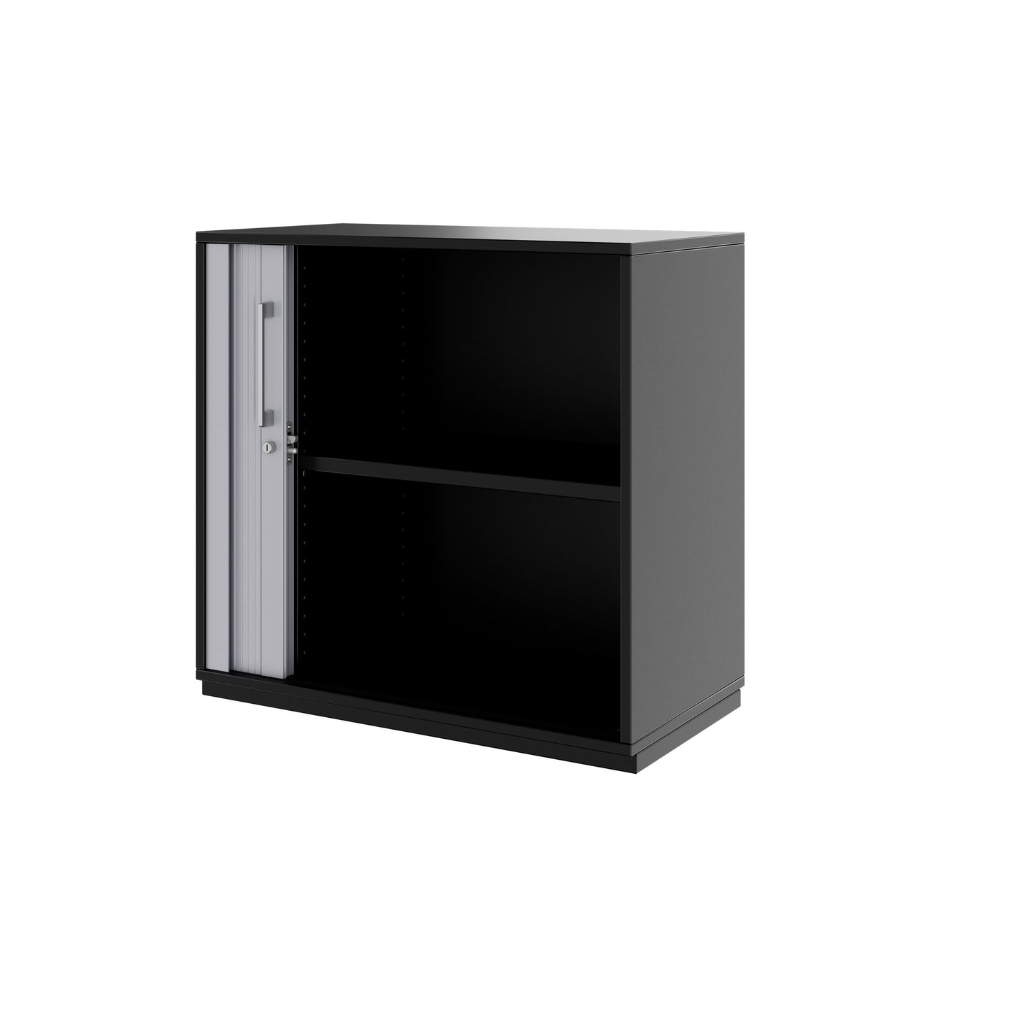 PRO Querrollladenschrank | 2 OH, 800 - 1600 x 770 mm, verleimter Korpus, Schwarz