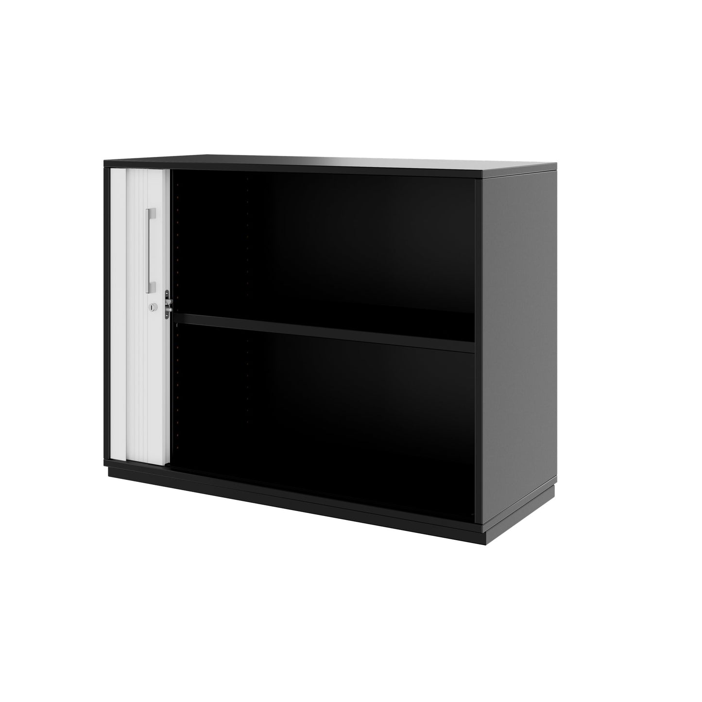 PRO Querrollladenschrank | 2 OH, 800 - 1600 x 770 mm, verleimter Korpus, Schwarz