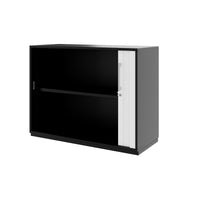 PRO Querrollladenschrank | 2 OH, 800 - 1600 x 770 mm, verleimter Korpus, Schwarz