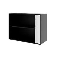 PRO Querrollladenschrank | 2 OH, 800 - 1600 x 770 mm, verleimter Korpus, Schwarz