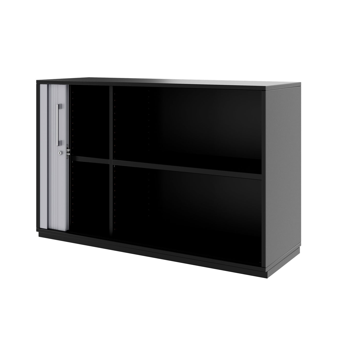 PRO Querrollladenschrank | 2 OH, 800 - 1600 x 770 mm, verleimter Korpus, Schwarz