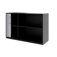 PRO Querrollladenschrank | 2 OH, 800 - 1600 x 770 mm, verleimter Korpus, Schwarz