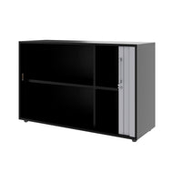 PRO Querrollladenschrank | 2 OH, 800 - 1600 x 770 mm, verleimter Korpus, Schwarz