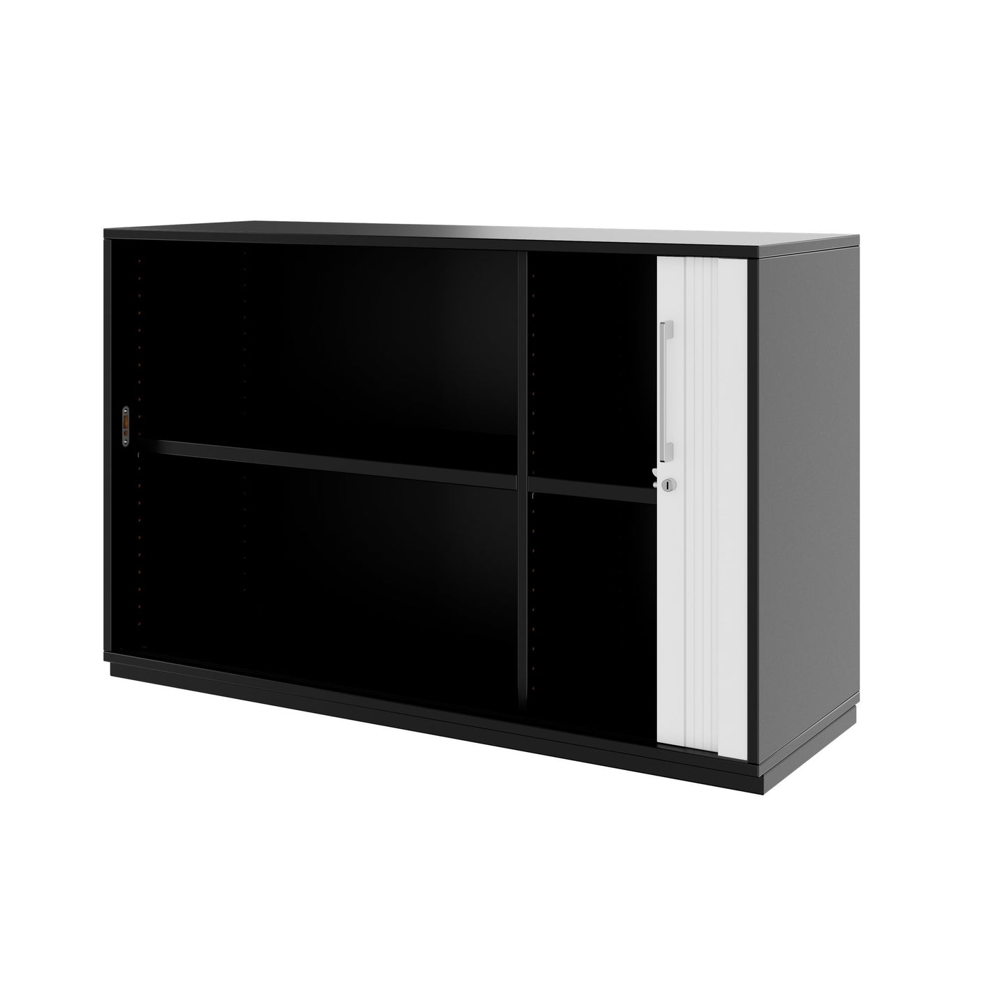 PRO Querrollladenschrank | 2 OH, 800 - 1600 x 770 mm, verleimter Korpus, Schwarz