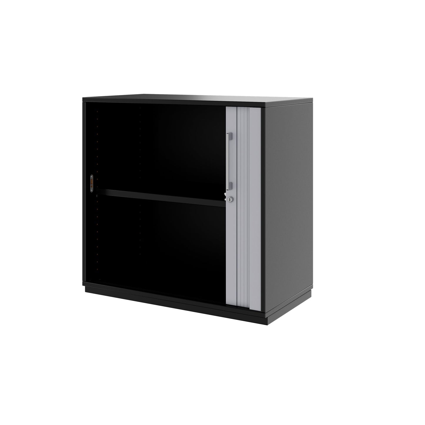 PRO Querrollladenschrank | 2 OH, 800 - 1600 x 770 mm, verleimter Korpus, Schwarz