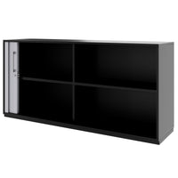 PRO Querrollladenschrank | 2 OH, 800 - 1600 x 770 mm, verleimter Korpus, Schwarz