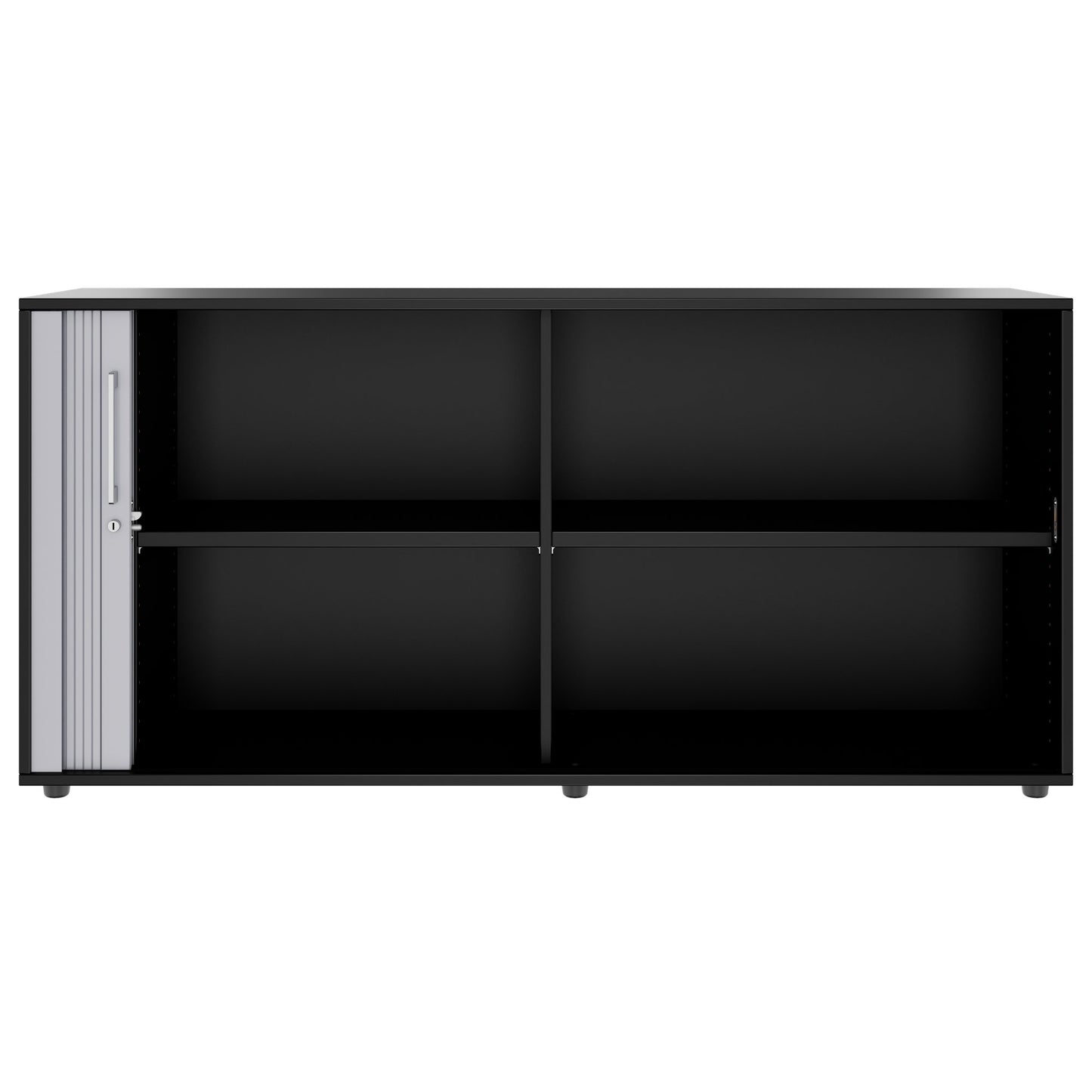 PRO Querrollladenschrank | 2 OH, 800 - 1600 x 770 mm, verleimter Korpus, Schwarz