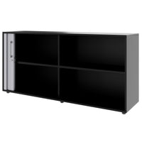 PRO Querrollladenschrank | 2 OH, 800 - 1600 x 770 mm, verleimter Korpus, Schwarz