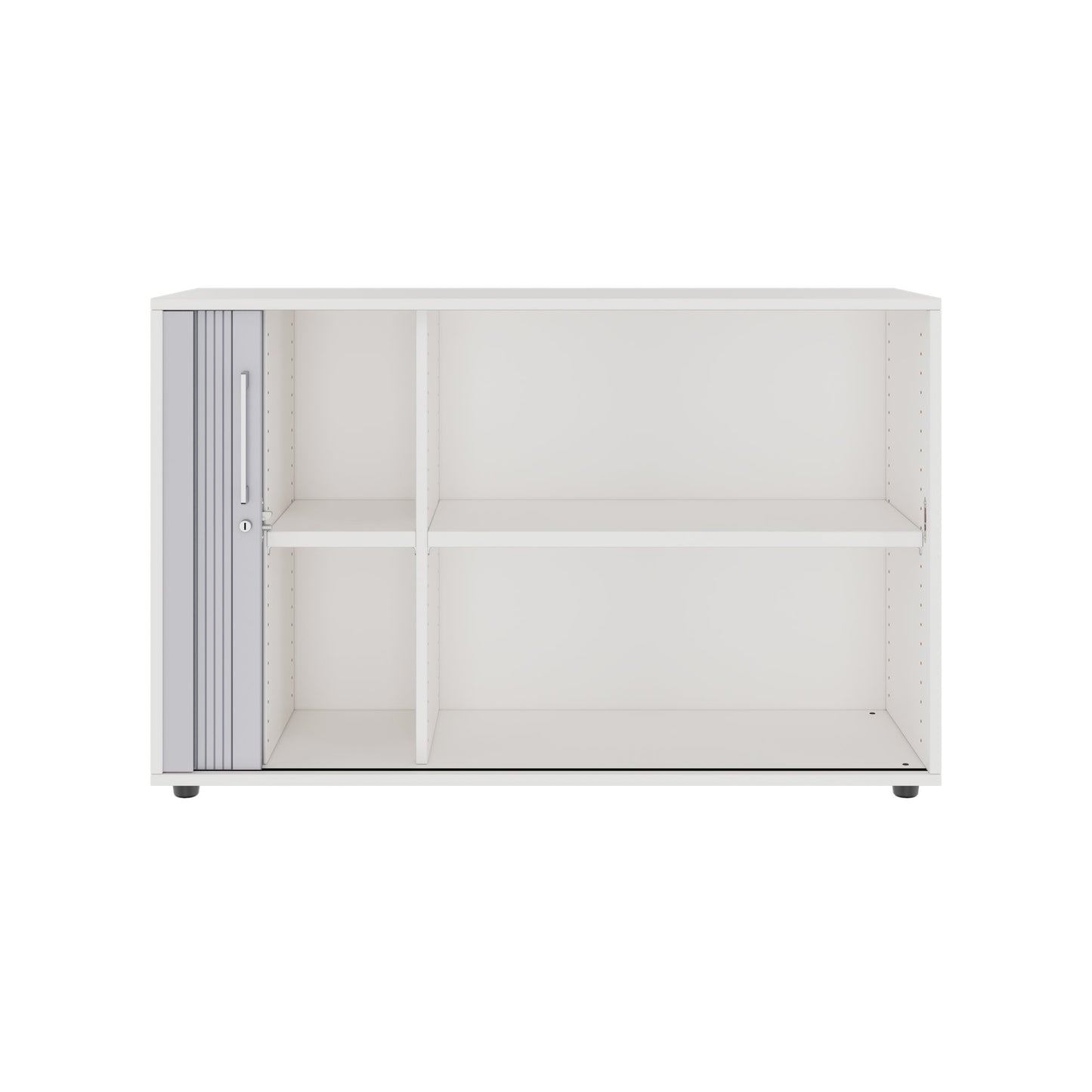 PRO Cabinetto del negozio querroll | 2 OH, 800 - 1600 x 770 mm, corpo incollato, bianco