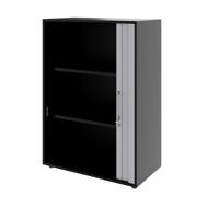 PRO Querrollladenschrank | 3 OH, 800 - 1600 x 1140 mm, verleimter Korpus, Schwarz