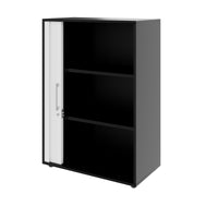 PRO Querrollladenschrank | 3 OH, 800 - 1600 x 1140 mm, verleimter Korpus, Schwarz