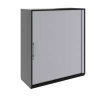 PRO Querrollladenschrank | 3 OH, 800 - 1600 x 1140 mm, verleimter Korpus, Schwarz