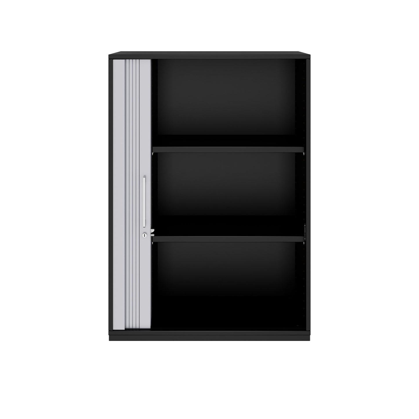 PRO Cabinetto del negozio querroll | 3 OH, 800 - 1600 x 1140 mm, corpus incollato, nero
