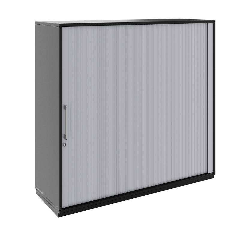 PRO Tambour cabinet | 3 OH, 800 - 1600 x 1140 mm, glued carcass, Black  - 1 Main Image