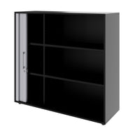 PRO Querrollladenschrank | 3 OH, 800 - 1600 x 1140 mm, verleimter Korpus, Schwarz