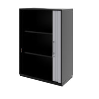 PRO Querrollladenschrank | 3 OH, 800 - 1600 x 1140 mm, verleimter Korpus, Schwarz