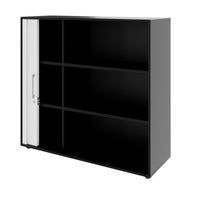 PRO Querrollladenschrank | 3 OH, 800 - 1600 x 1140 mm, verleimter Korpus, Schwarz