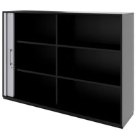 PRO Querrollladenschrank | 3 OH, 800 - 1600 x 1140 mm, verleimter Korpus, Schwarz