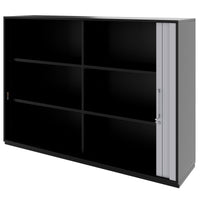 PRO Querrollladenschrank | 3 OH, 800 - 1600 x 1140 mm, verleimter Korpus, Schwarz