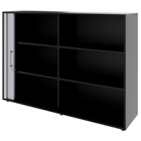 PRO Querrollladenschrank | 3 OH, 800 - 1600 x 1140 mm, verleimter Korpus, Schwarz