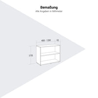 PRO Cabinet scaffale | 2 OH, 400 - 1200 x 770 mm, grafite