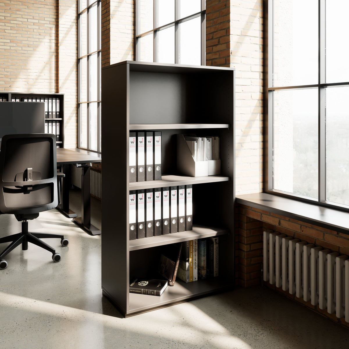 PRO Regalschrank | 4 OH, 400 - 1200 x 1510 mm, Graphit - 12 Lightbox Main Image